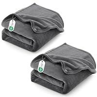 CozyLux Kuscheldecke Flauschig 2er Set Decke 150x200-2 Stücke Set Flanell Kuscheldecke 150x200, Weiche Sofa Decke, Warme Fleecedecke Wohndecke, Leicht Sofa Überwurf, XL Blanket 150x200 cm, Grau