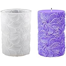 Cylinder Mold, Silicone Mold for Candle Making, Pillar Candles Resin Mould Epoxy Resin Casting Molds, Table Decoration Resin Mold for DIY Aromatherapy Candles, Wax, Soaps