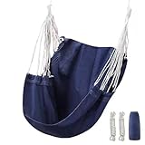 Stuhl Hängematte für den Innenbereich, Hängematte für Schlafzimmer – Wiegenstuhl aus dickem Stoff, vergrößert – Drehstuhlwiege, max. 500 lb für den Innenbereich