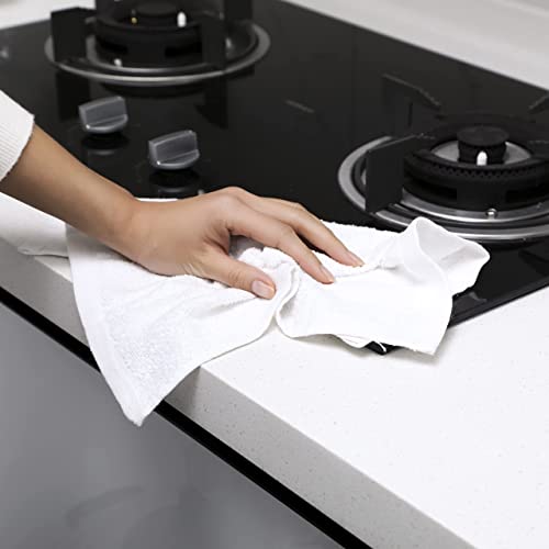 Egles Dish Cloth For Kitchen 12 Packs Cotton Cleaning Rags 12” X 12”, Ultra Soft Super Absorbent Dishcloth For Washing Dishes, Quick Drying Reusable Multi-Purpose Dish Towels For Home Kitchen (White) #TOP5