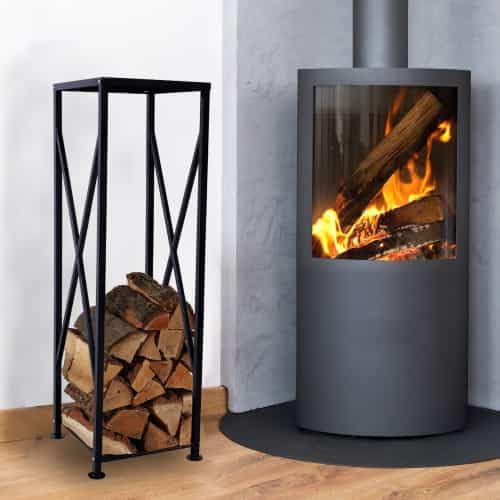 Decorative Firewood Storage Log Rack Holder for Outdoor Indoor Fireplace Fireplace Storage Log Rack Holder Wood Storage Logs Holder Fireside Holders