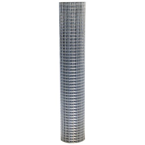 Suregreen 4ftx10m Welded Wire Mesh,1"x1" hole (25mm),19 gauge,1.2m high. Galvanised steel. Metal fencing roll