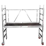 Rollgerüst, Alu Gerüst, 3 m Arbeitshöhe, Fahrgerüst, Plattform ohne Luke, erweiterbar, Aluminium Rüstung, AC xPress BASIC-S