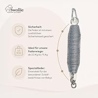 Swollie Baby Federwiege - ab Geburt bis 15 Kg - Bio-Baumwolle mit Schafwollmatratze - sicher und ergonomisch schlafen (Deckenbefestigung) – Ansicht 2