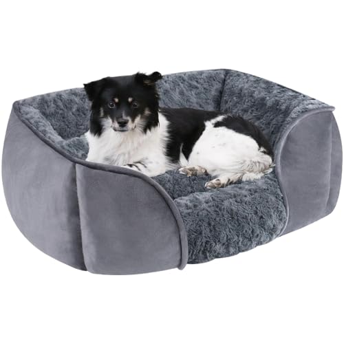 Lit pour chien petit lit rectangulaire avec coussin peluche canapé lavable - 2