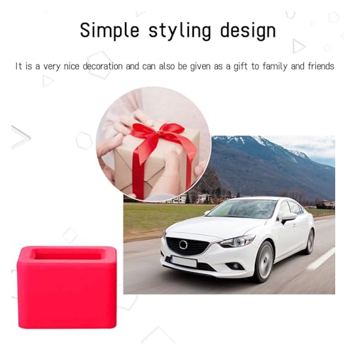 Image of Augeny 2PCS Seat Belt Buckle Holder, Silicone Auto Rear Seatbelt Buckle Booster to Makes Receptacle Stand Upright for Easy Access, Universal Vehicle Seatbelt Buckle for Kid (Red)