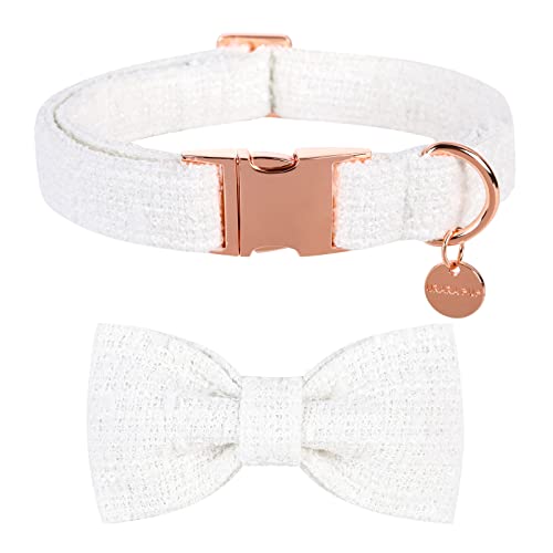 UP URARA PUP Dog Collar with Bow Tie, Polyester Cotton ...