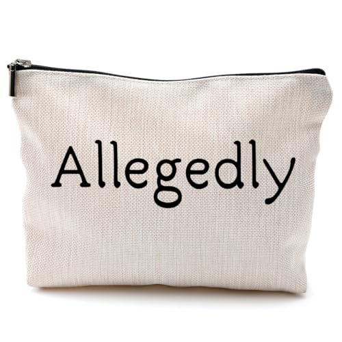 QGFM Funny Lawyer Attorney Gifts for Women, Allegedly Makeup Bag, Lawyer Gifts for Women, Law Student Gifts, Law Graduation Gifts, Future Lawyer Gifts, Gifts for Lawyers Cosmetic Bag Toiletry Bag