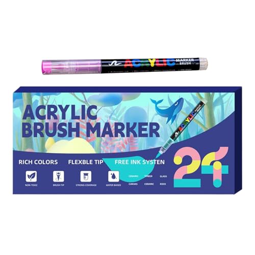 Akrylmarkörer - Flerfärgs Utbildningsmaterial - Set med Akrylfärg Markörer - För Barn, Vuxna, Fest, Tacksägelse, Skola, Kontor, Dekorationer, Födelsedag, Jul