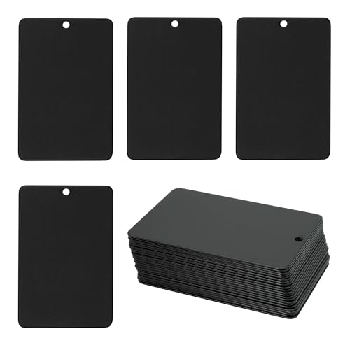 StayMax Anodized Aluminum Engraving Blanks 2x3 Inch 25 Pack (Black)