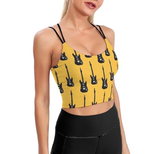 Soutien-gorge de sport débardeur rembourré pour yoga et fitness