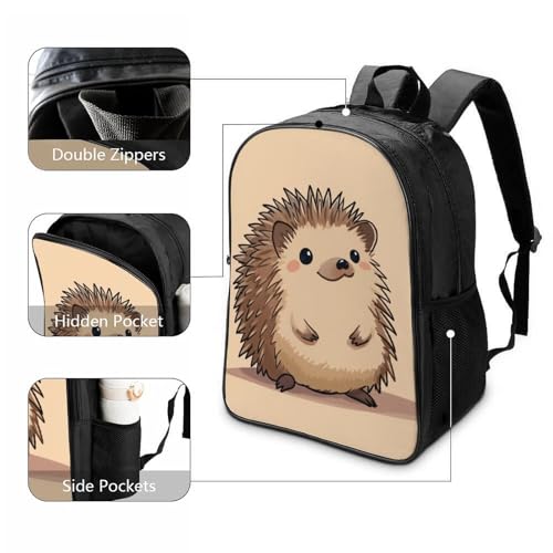 Mochila escolar Hedgehog 3D de 40x28x16cm para estudiantes de primaria y secundaria 3
