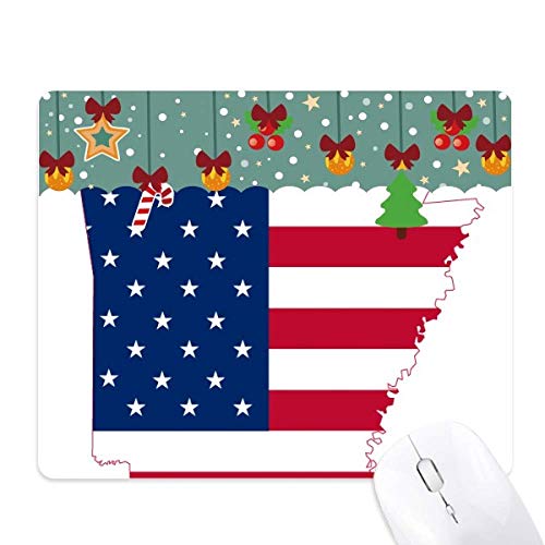 Tapis de souris antidérapant Arkansas motif drapeau pour une glisse fluide