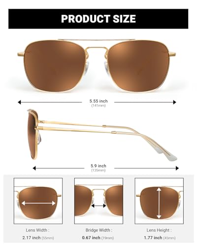 Image of JIM HALO Retro Square Aviator Sunglasses Premium Glass Lens Flat Metal Eyewear Men Women