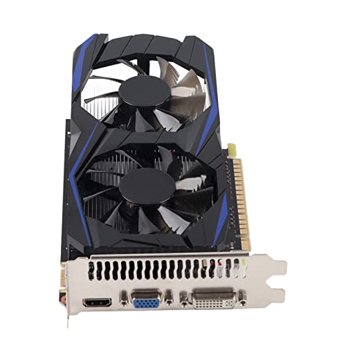 Image of Yunseity GTX1050Ti Graphic Card, 4GB DDR5 128bit Gaming Graphics Card with Cooling Fan, 700MHz 3D API DirectX 12, PCI Express 2.0 Independent Desktop Video Card