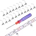 200 Pack LED Strip Clips - iCreating LED Light Strip Mounting Bracket Clips for 10mm Wide IP65 Waterproof 5050 3528 2835 5630 LED Strip Light, One Side Fixing, with 200pcs Screws and 1pcs Screwdriver