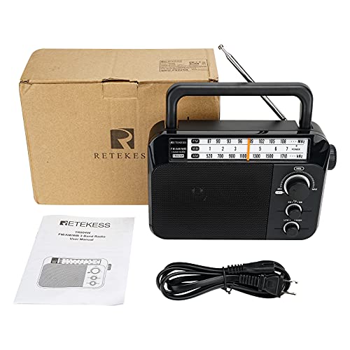 Image of Retekess TR604W AM FM NOAA Radio, Portable Emergency Weather Radios(Black)