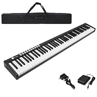 KEMNGO Piano numérique 88 Touches, Clavier électronique Portable Pleine Grandeur, Clavier MIDI, Haut-parleurs intégrés… - Les Beatles, Paul McCartney, John Lennon, RIngo Starr, George Harrison