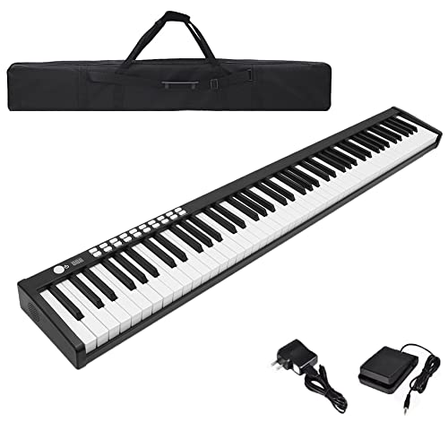 KEMNGO Piano numérique 88 Touches, Clavier électronique Portable Pleine Grandeur, Clavier MIDI, Haut-parleurs intégrés… - Les Beatles, Paul McCartney, John Lennon, RIngo Starr, George Harrison KEMNGO Piano numérique 88 Touches, Clavier électronique Portable Pleine Grandeur, Clavier MIDI, Haut-parleurs intégrés…