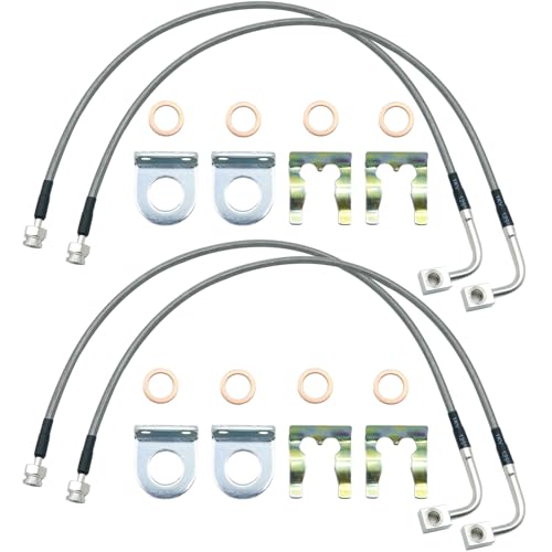 EATAKWARD 89716 Front Rear Stainless Brake Lines Kit, Replacement for Jeep Wrangler JK 2007-2018 by EATAKWARD - Used condition - CA$53.80