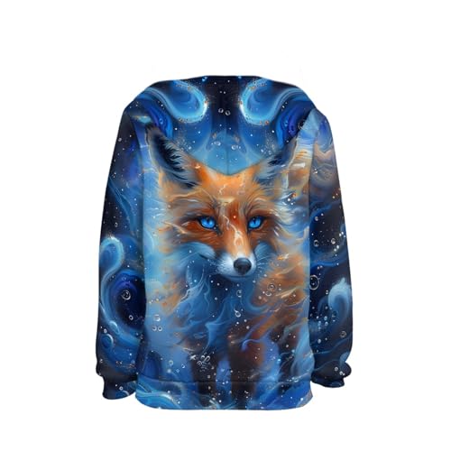 Image of GLUDEAR Teen Boys Girls Novelty Animal Galaxy Hoodies Sweatshirts Pullover