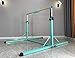PreGymnastic 6 ft Foldable Gymnastics Bar, Adjustable Height 3'-5' Gymnastics Bar (Mint Green)