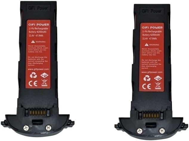 Drone Parts for 11.4v 4200mAh Battery for Hubsan H117S for Zino PRO RC Quadcopter Intelligent Flight .4 v for Drone(4200mah-blackX2pcs)