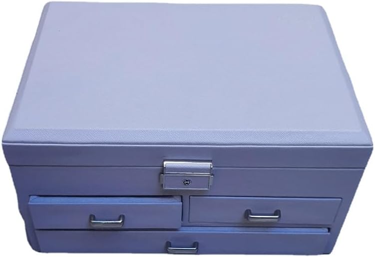 Large Capacity Portable Jewelry Storage Box Rings Earrings Jewelry Box Handheld with Lock