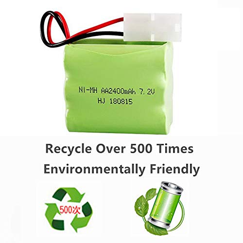 7.2V 2400Mah Rechargeable Ni-Mh Battery Aa Battery Pack With Standard Tamiya Connector For Rc Car Rc Truck Household Appliances 2 Pack With Usb Charger #TOP3