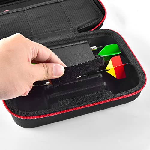 Dart Case Holder Organizer For 6 Pcs Steel Tip And Soft Tip Darts, Darts Carrying Storage Bag Fits For Dart Tips, Shafts And Flights-Black (Box Only) #TOP2