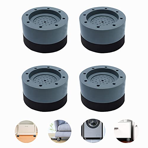 Amortisseurs Lave Linge LSEEKA 4pcs Patins Anti Vibration Tampon Pour Machines à Laver/Sèche-Linge/Réfrigérateur/Antidérapant/Anti-Secousse/Annulation Du Bruit/Absorbant Chocs, Canapé-Lit Riser Cover