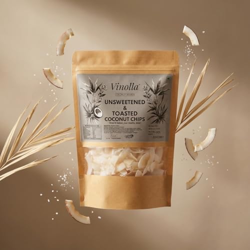 Vinolla Coconut Chips 100 g Baked Unsweetened Toasted - Image 8
