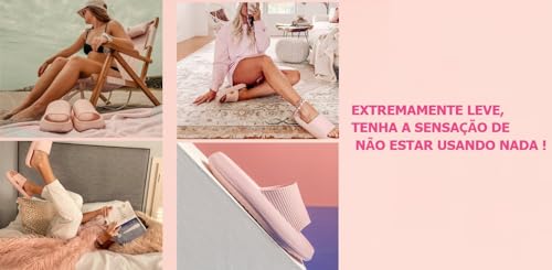 Chinelo Nuvem Polo London Club Original Sandália Slide Ortopética em EVA Confort, Feminino (Blush ro