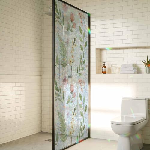 Vinilo decorativo para ventana efecto arcoíris verde 18x39 in miniatura 6