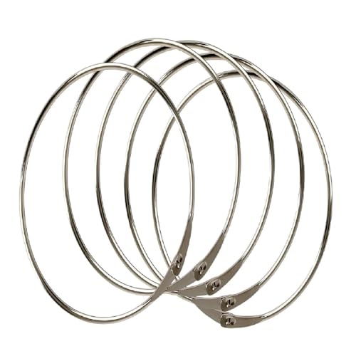 Ayiraa 5 Stück 120mm Leibchen Ringe Warenring Schlüsselringe Große Metallring Zum Aufhängen Gürtelring Buchringe 12 Cm Edelstahl Ringe Für Schlüssel Tasche Schal Kleidung