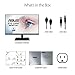 ASUS 24”1080P Monitor(VA24DQSB)-Full HD,IPS,75Hz,Speakers Adaptive-Sync Low Blue Light Flicker Free VESA Mountable Frameless, HDMI DisplayPort, VGA, USB hub Height Adjustable, Black,12.8