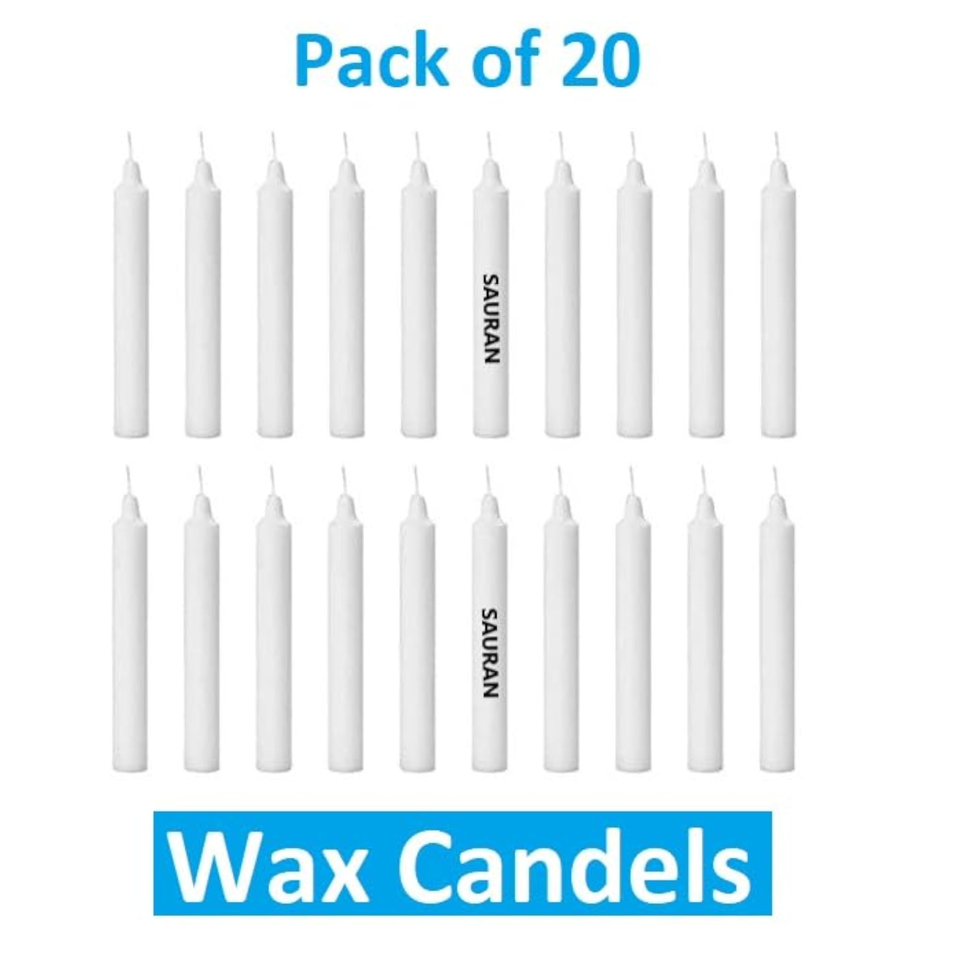 White Taper Candles Decorative Unscented Candle (20)