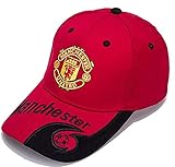 ZQfans World Football Club Embroidered Baseball Cap Soccer Team Logo Adjustable Cap for Soccer Fans (Manchester United-Red, One-Size)