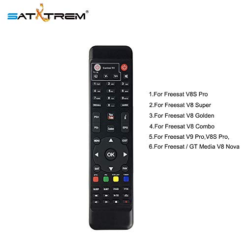 Calvas Black Remote Control For DVB-S2 DVB-T2 DVB-C Digital Satellite Receiver FreeSat V8 Super V8 Golden GTmedia V8 NOVA