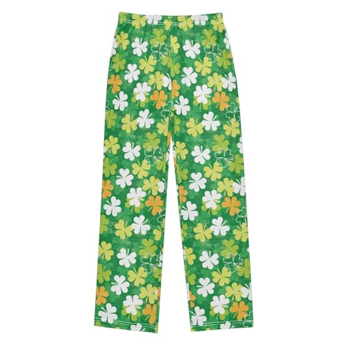 ZZKKO Cute Shamrocks Boys Pants for Kids Jogger Pants with Pockets S-XL