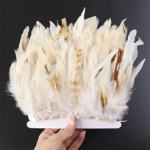 Frange de plumes de poulet blanches naturelles Cover