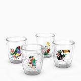Tervis Birds of the Tropics Collection Made in USA Double Walled Insulated Tumbler Travel Cup Keeps Drinks Cold & Hot, 12oz - 4pk, Assorted