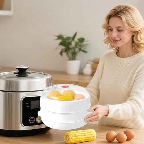 Vaporizador de microondas para verduras, vaporizador de cocina para microondas con tapa, utensilios de cocina multifuncionales para dormitorio, hogar, apartamento, hotel, negocios, alquiler - imagen 2