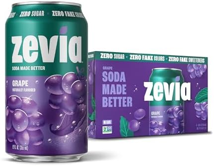 Grape Zero Calorie Soda, 12 Fl Oz Cans, 6 Pack
