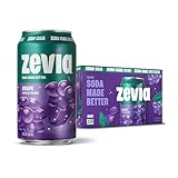 Zevia Grape Zero Calorie Soda, 12 Fl Oz Cans, 6 Pack