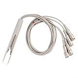  MoSundi Cavo clip di prova per ponte SMD con connessione BNC a 4 fili per misurazione della resistenza di capacità di induttanza compatibile con HP Agilent Anritsu Beige 780 mm