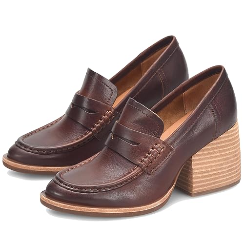 Image of MOOMMO Women Chunky Platform Loafers Pumps Round Closed Toe Slip On Penny Loafers Suede Block High Heels Oxford Shoes Formal Classic Thick Heel Dress Loafer Office Ladies Vintage Comfort 4-11 M US
