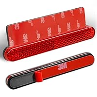 polarmotor Mini Reflektor Rückstrahler Motorrad Hinten Klein Rot E-geprüft 101 * 13 * 6mm Katzenaugen 2 Stück E-MARK mit Aluminium Platte Selbstklebend