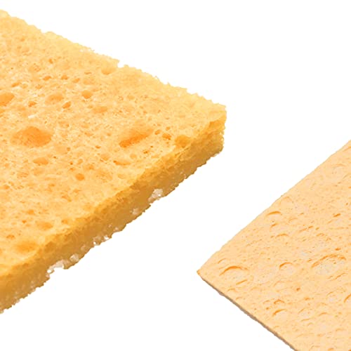 Image of 20Pcs Yellow Replacement Soldering Sponge,50mm x 35mm Rectangle Solder Tip Cleaning Spong Soldering Iron Cleaning Sponge for Soldering Tips (1.96 x 1.38 Inch,Rectangle)