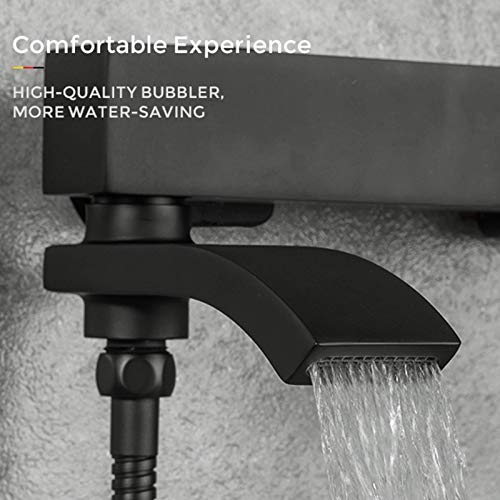 Robinet de baignoire cascade noir pour une ambiance spa et douche relaxante